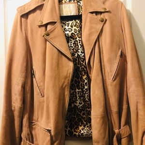 Nude suede tassel fring jacket!